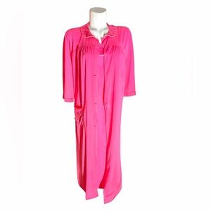 Vintage Elegant Pink Women's Nightgown and Robe by Lorraine